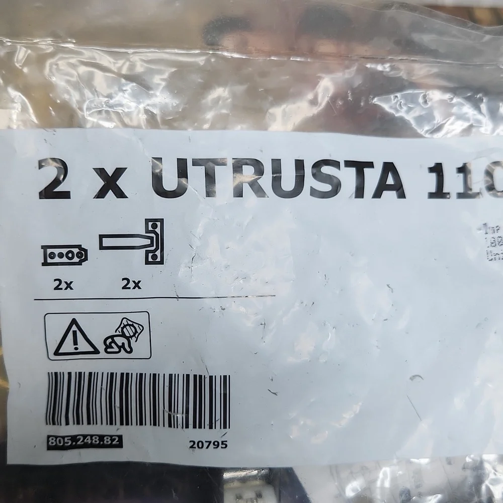 NWT two IKEA UTRUSTA 110° hinges with built-in dampers